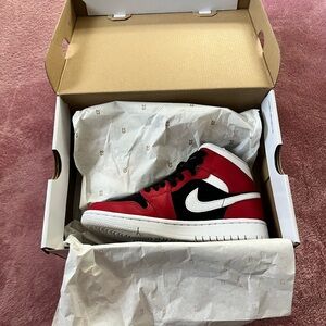 Nike - Jordan 1s Black Red White High-Top Sneakers